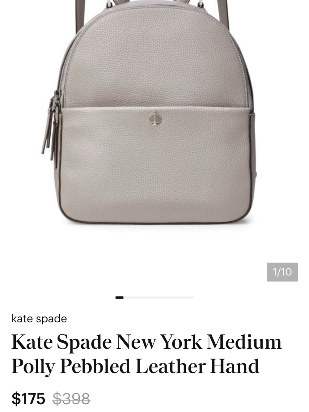 kate spade new York Polly  Pebbled pink Leather Backpack - Picture 14 of 14
